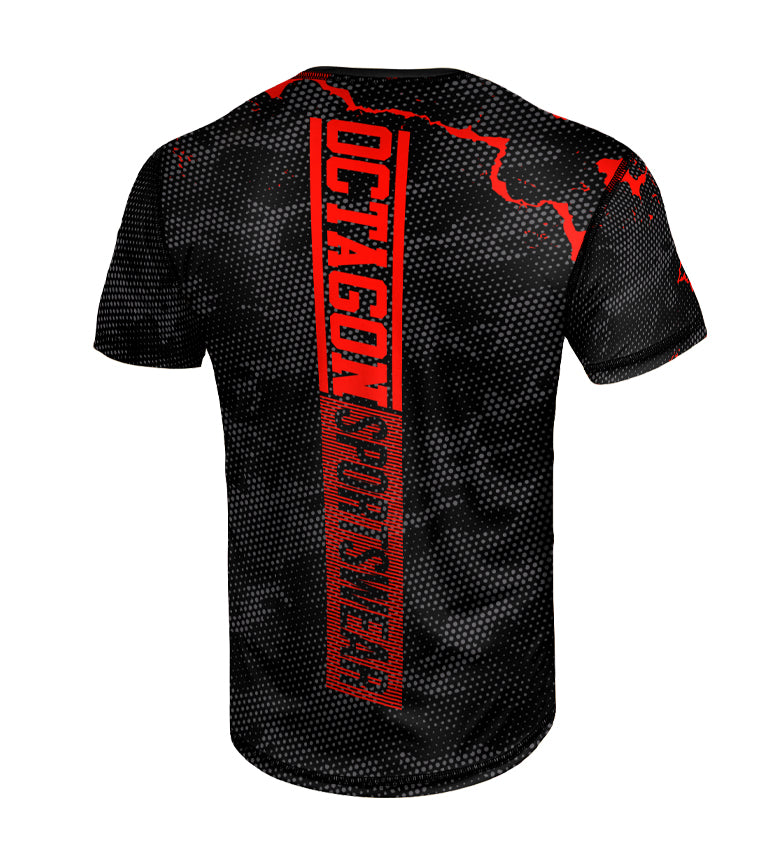 T-shirt Marble Camo red