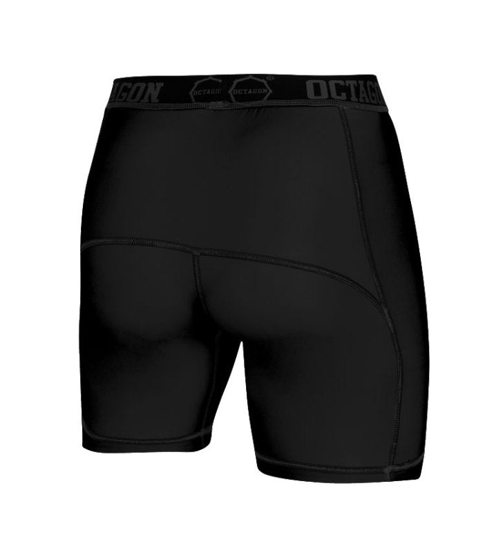 Kompressionsshorts Octagon Fight Wear Black/White