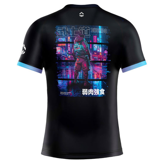 Rashguard Cyber Samurai Kurzarm (Schwarz)