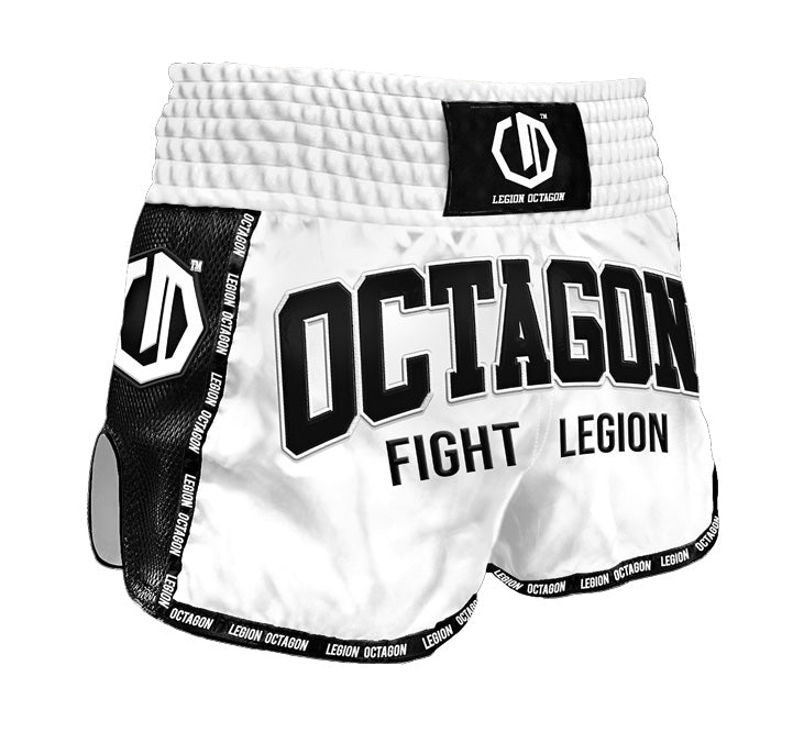 Kickboxing-/Muay-Thai-Shorts Legion Octagon Fight Legion PREMIUM white