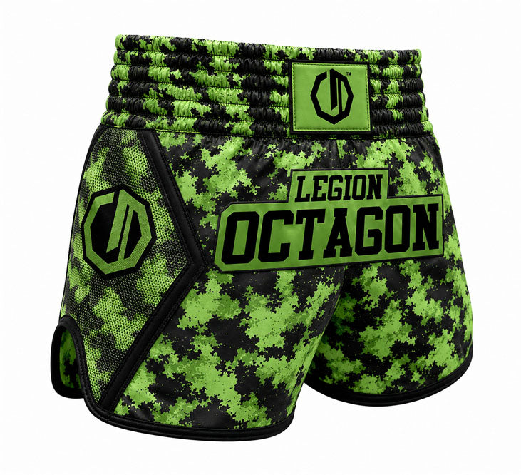 Kickboxing-/Muay-Thai-Shorts Legion Octagon PREMIUM OPS: Jungle Assault