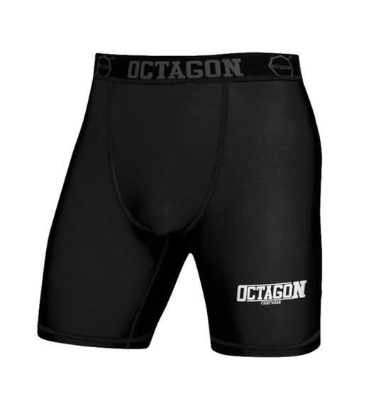 Kompressionsshorts Octagon Fight Wear Black/White