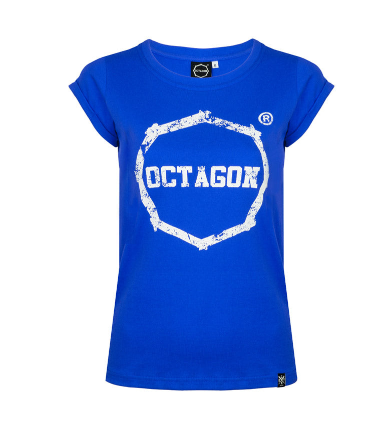 T-shirt Frauen Logo smash blau