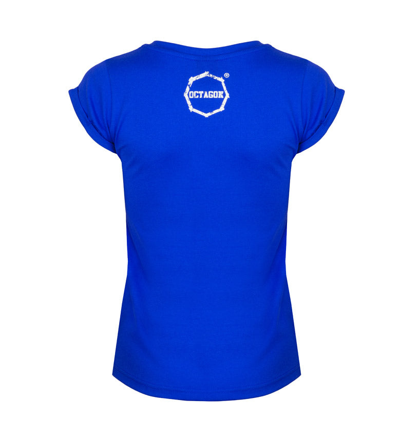 T-shirt Frauen Logo smash blau